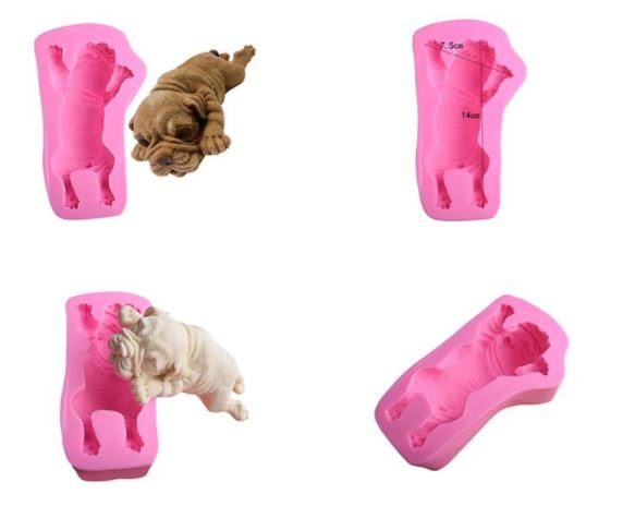 Wholesale Cheap 3d Soap Molds DIY Cute Dog Baking Oven Pancake Silicone Cake Moulds
