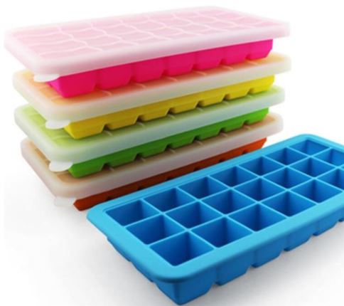 No-Spill Ice Cube Tray Silicone Material Molds Wholesale