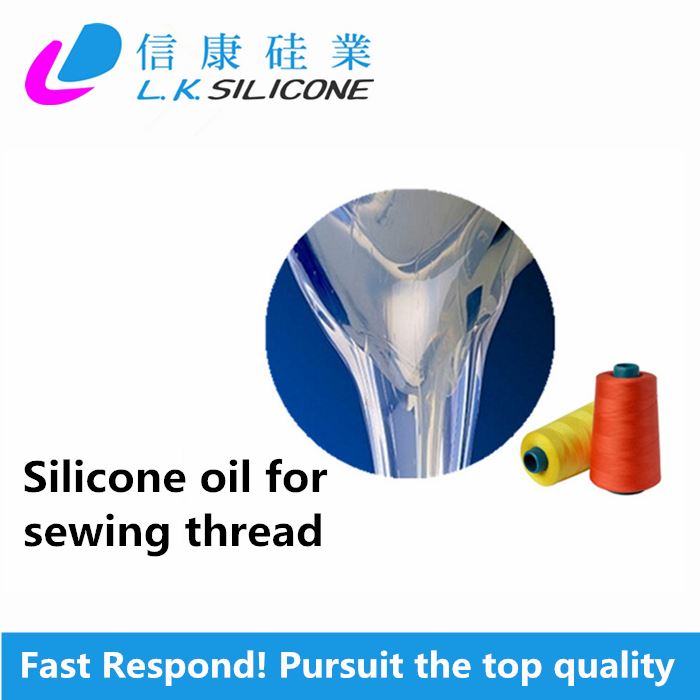 Silicone oil for sewing thread