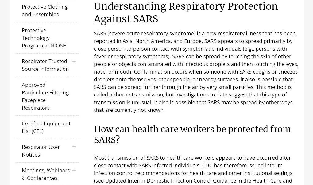 CDC Mask Related Knowledge